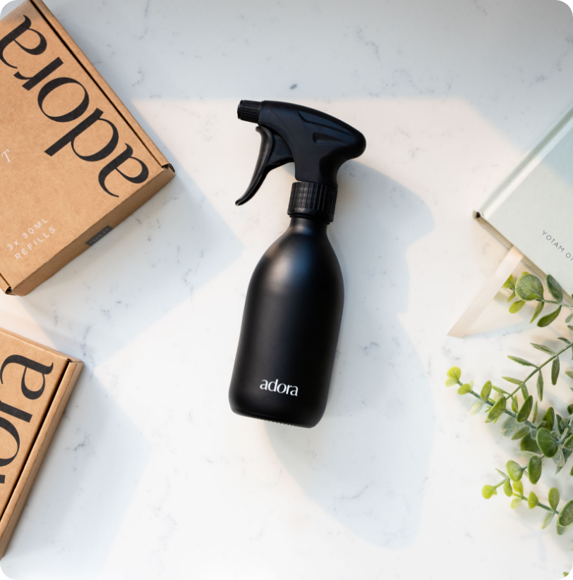 Adora Blend-in-Bottle eco spray bottle durable refillable home cleaning product